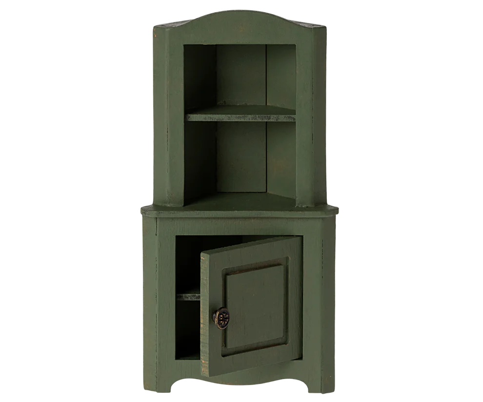 Maileg Corner Cabinet for Mouse - Dark Green