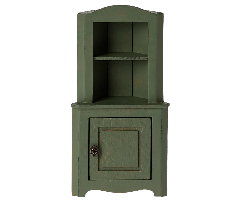 Maileg Corner Cabinet for Mouse - Dark Green