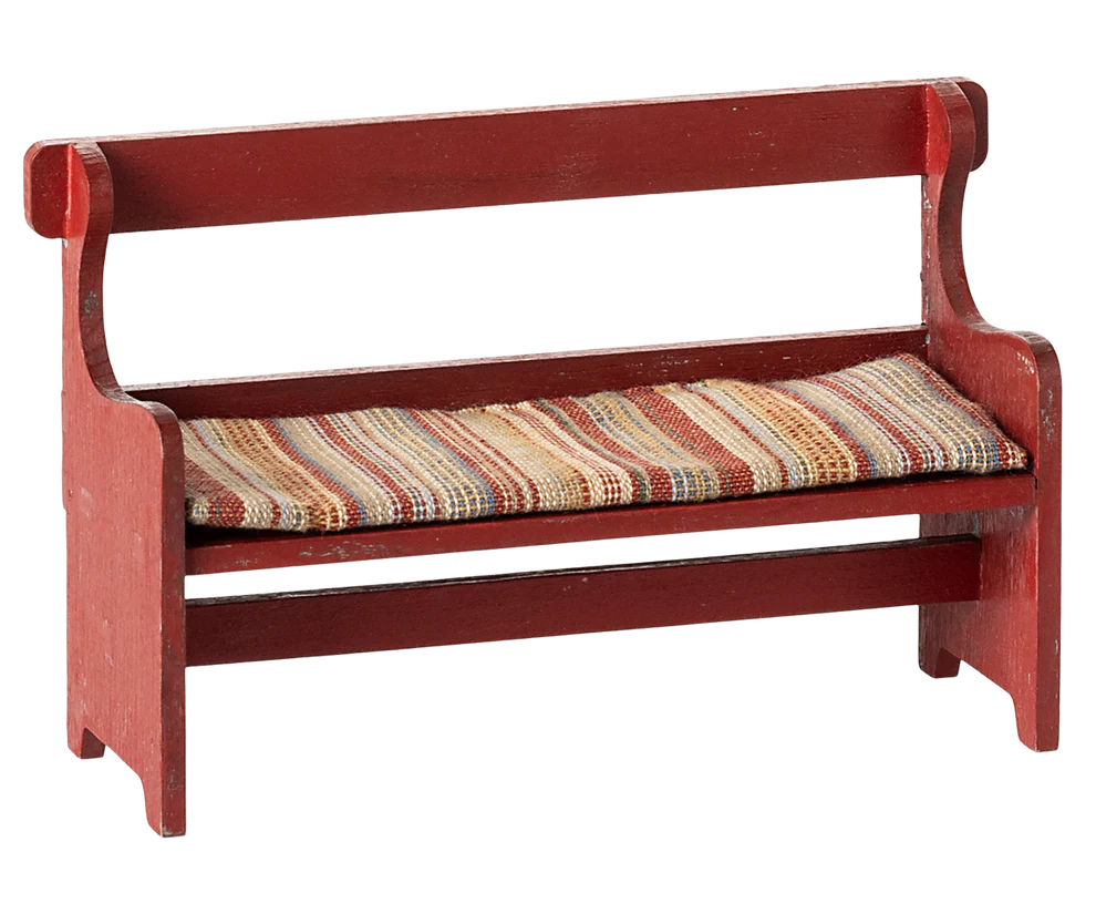 Maileg Bench for Mouse - Red