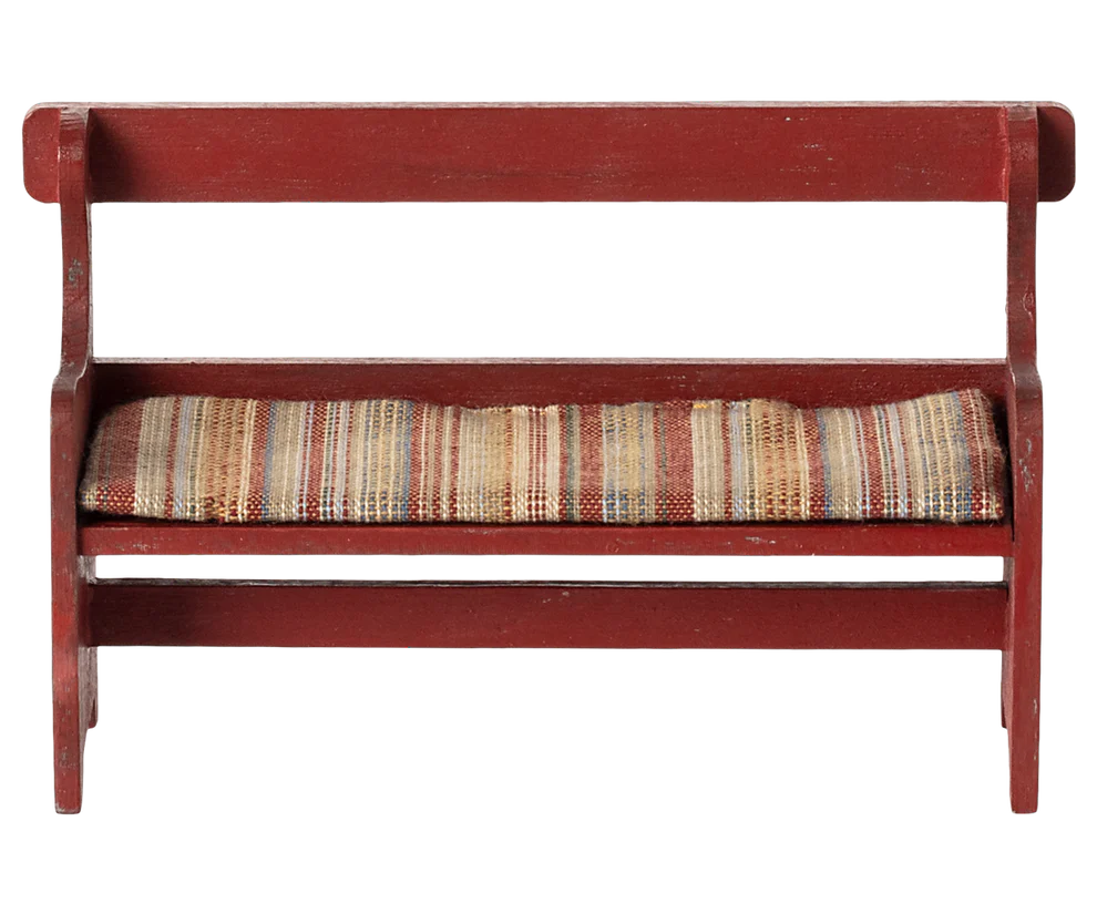 Maileg Bench for Mouse - Red