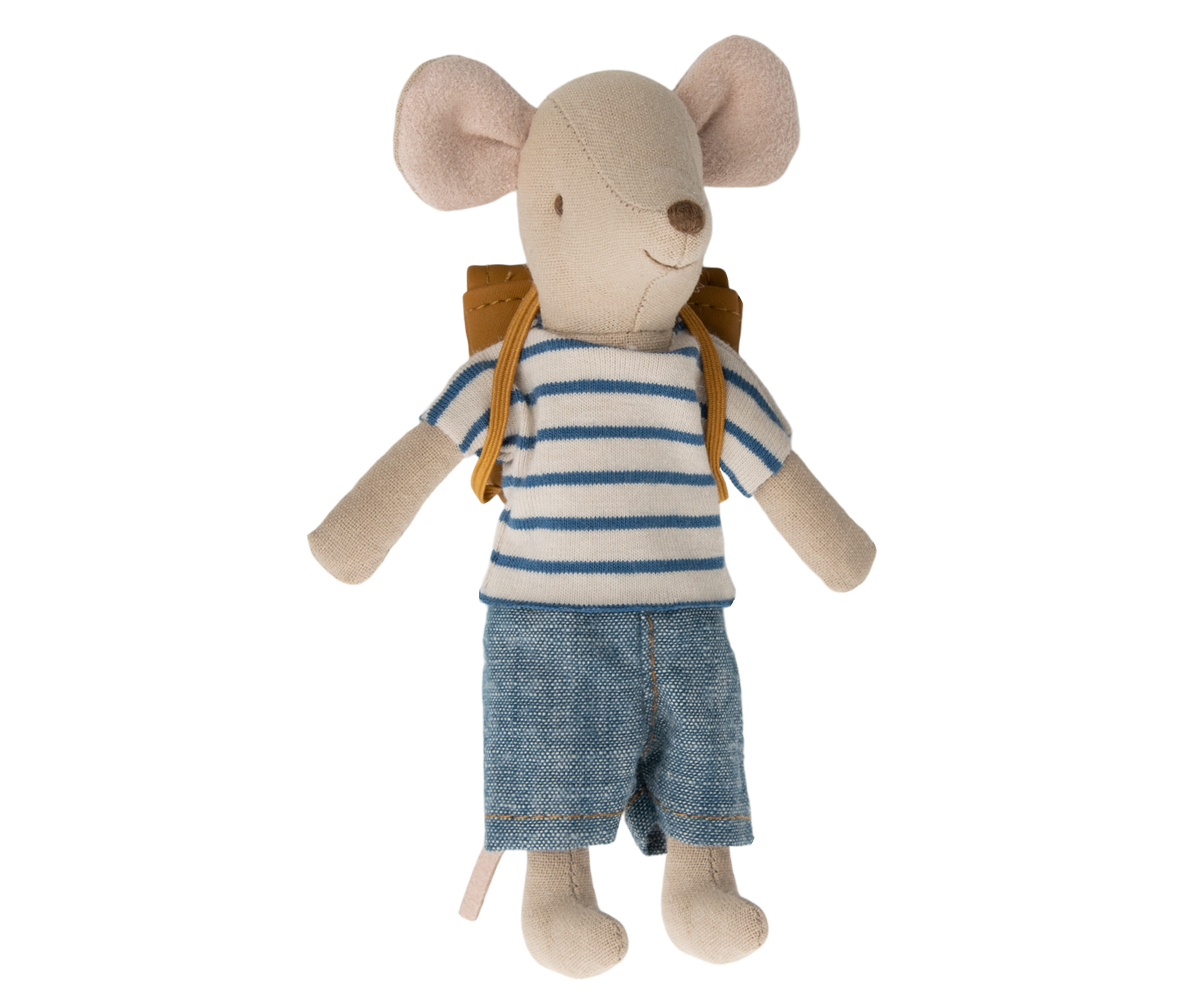 Maileg Tricycle Mouse Big Brother with Bag - Cheeky Junior