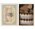 Load image into Gallery viewer, Maileg Sleepy Wakey Baby Mouse in Matchbox - Blue - Cheeky Junior
