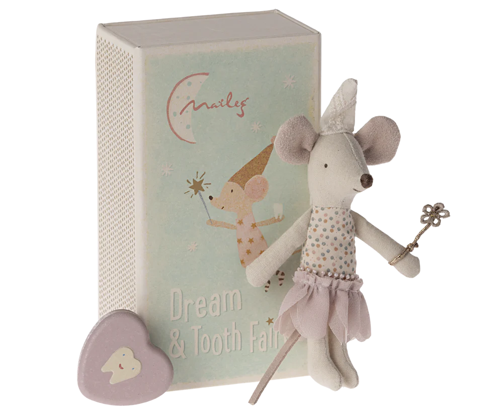 Maileg Tooth Fairy Mouse Little Sister in Matchbox