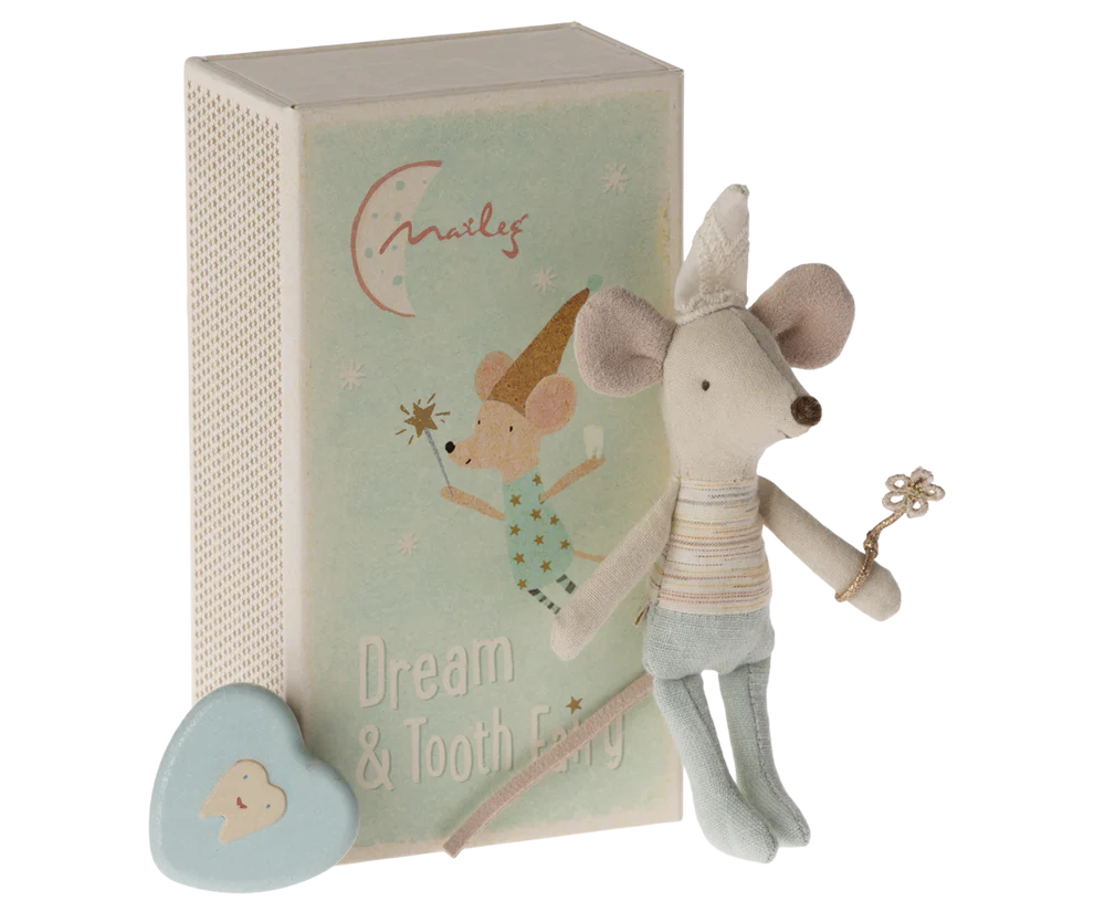 Maileg Tooth Fairy Mouse Little Brother in Matchbox