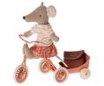 Load image into Gallery viewer, Maileg Tricycle Mouse Big Sister - Coral
