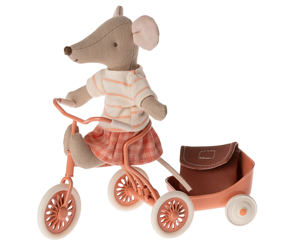 Maileg Tricycle Mouse Big Sister - Coral