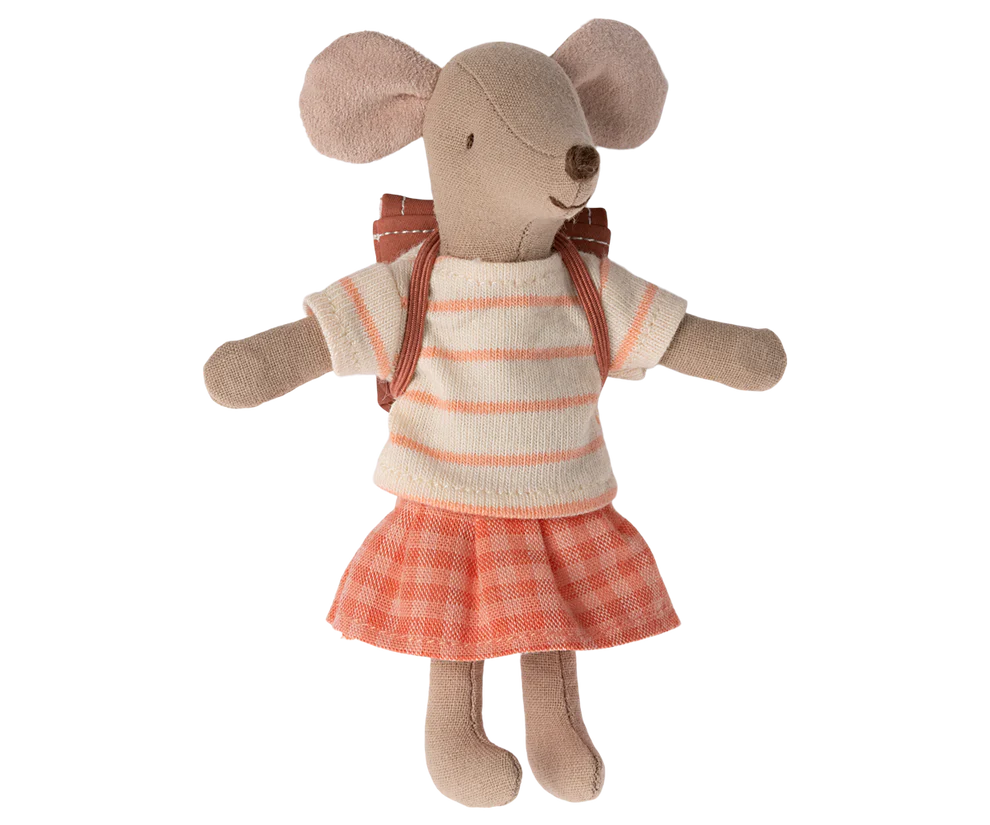 Maileg Tricycle Mouse Big Sister - Coral