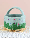 Load image into Gallery viewer, Tara Treasures Felt Blue Basket with Colourful Dots - Cheeky Junior
