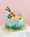 Load image into Gallery viewer, Tara Treasures Felt Blue Basket with Colourful Dots - Cheeky Junior
