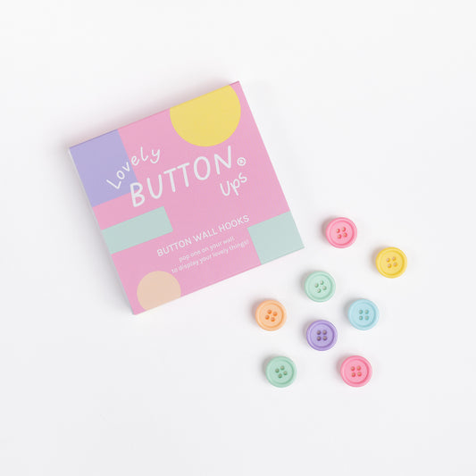 Lovely Buttons Ups ® Wall Hooks Pastel Collection