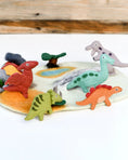 Load image into Gallery viewer, Tara Treasures Dinosaur Finger Puppets Set
