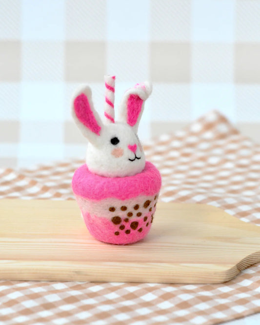 Tara Treasures Felt Bunny Boba Bubble Tea