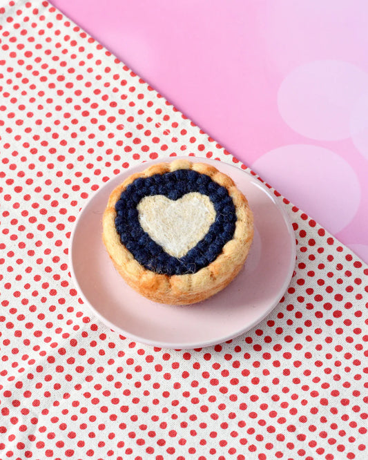 Tara Treasures Felt Blueberry Tart