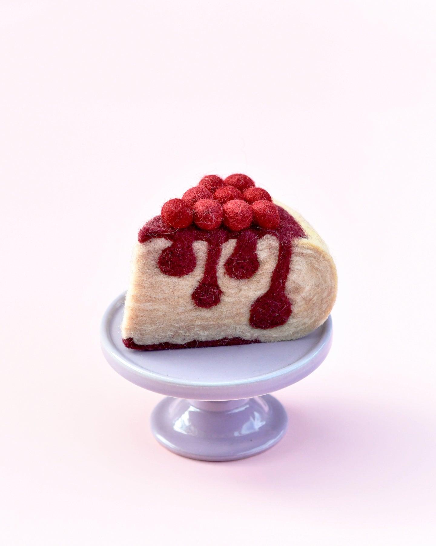 Tara Treasures Felt Boysenberry Cheesecake Slice - Cheeky Junior