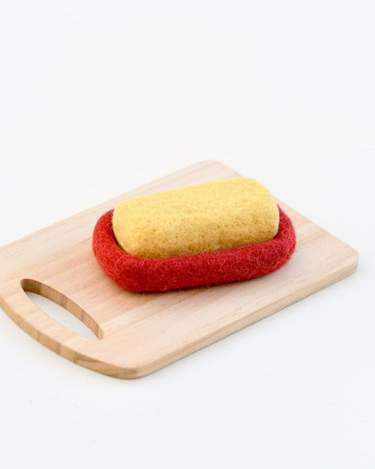 Tara Treasures Felt Butter on Dish - 2 pieces - Cheeky Junior