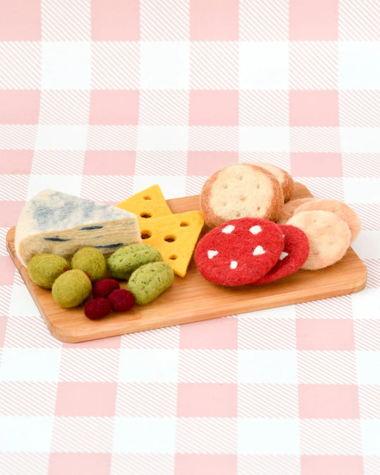 Tara Treasures Felt Charcuterie Cheese Platter Play Food Set