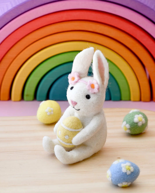 Tara Treasures Felt Rabbit with Egg - Cheeky Junior