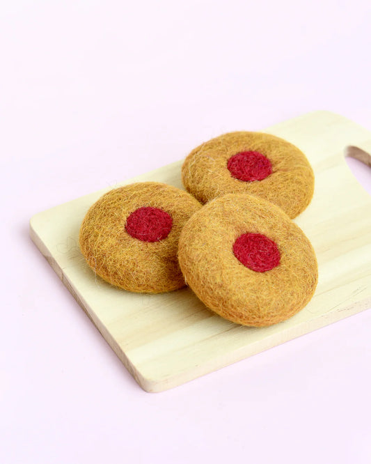 Tara Treasures Felt Jam Drop Biscuit Set of 3