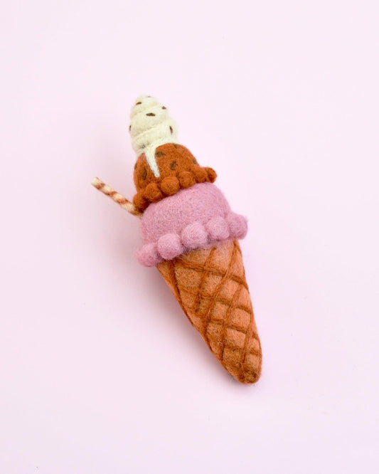 Tara Treasures Felt Neapolitan (Harlequin) Ice Cream - Cheeky Junior