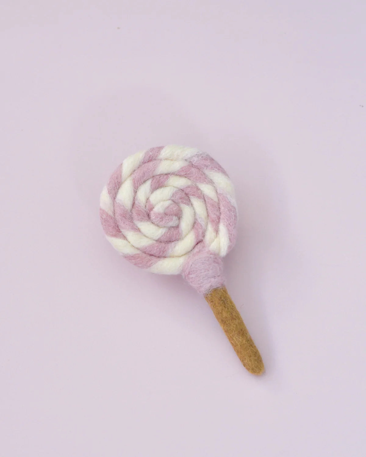 Tara Treasures Felt Pink and White Swirl Lollipop