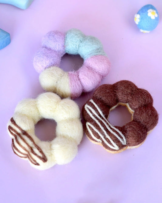 Tara Treasures Felt Pon De Ring Mochi Donuts Set of 3 - Cheeky Junior