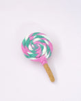 Load image into Gallery viewer, Tara Treasures Felt Pink and Green Swirl Lollipop
