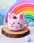 Load image into Gallery viewer, Tara Treasures Felt Bunny Hot Chocolate Mug with Marshmallows - Pink Cup - Cheeky Junior
