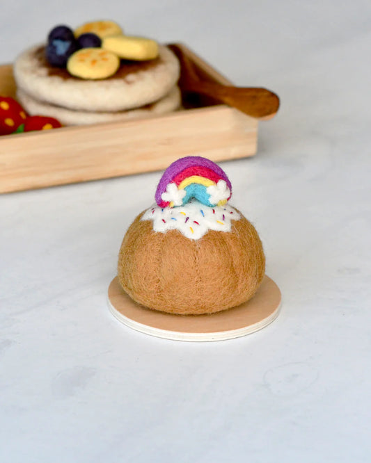 Tara Treasures Felt Rainbow Bundt Cake with Icing