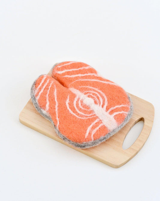 Tara Treasures Felt Salmon Slice for Play Shop - Cheeky Junior