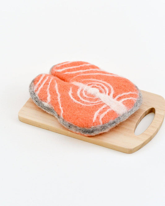 Tara Treasures Felt Salmon Slice for Play Shop - Cheeky Junior