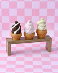 Load image into Gallery viewer, Tara Treasures Felt Strawberry Soft Serve Ice Cream
