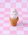 Load image into Gallery viewer, Tara Treasures Felt Strawberry Soft Serve Ice Cream
