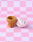 Load image into Gallery viewer, Tara Treasures Felt Strawberry Soft Serve Ice Cream
