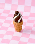 Load image into Gallery viewer, Tara Treasures Felt Chocolate Soft Serve Ice Cream
