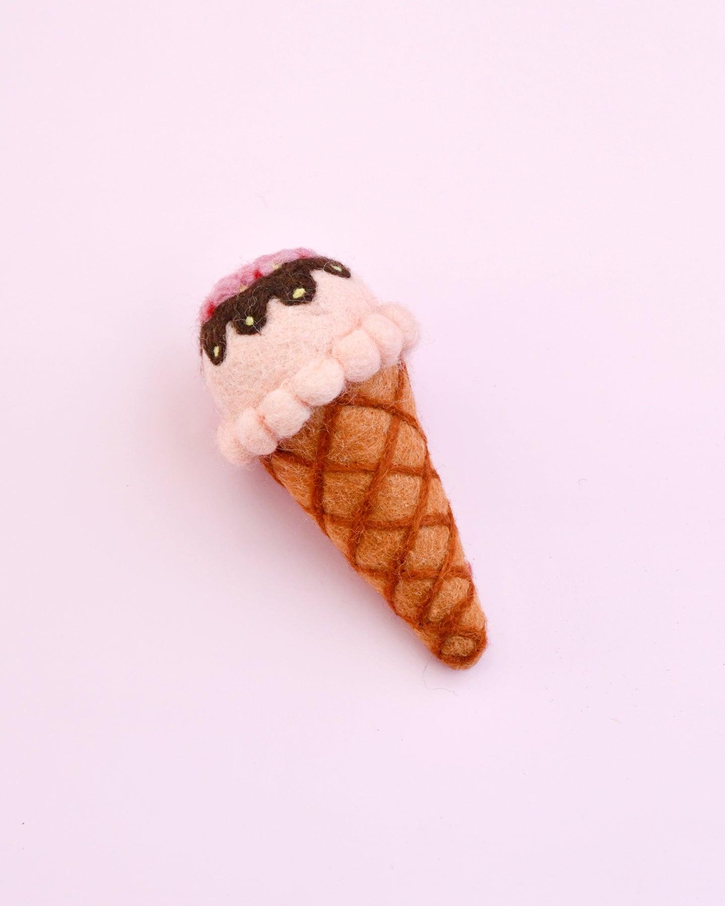 Tara Treasures Felt Strawberry Sorbet Ice Cream - Cheeky Junior