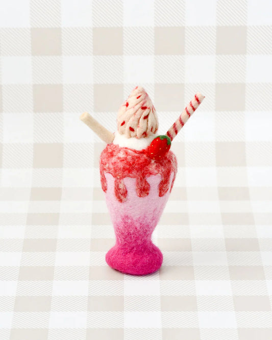 Tara Treasures Felt Strawberry Milkshake