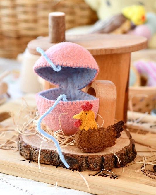 Tara Treasures Felt Suprise Egg with Bunny, Duck and Hen - Cheeky Junior