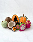 Load image into Gallery viewer, Tara Treasures Felt Tropical Fruits Play Food Set - 11 pieces
