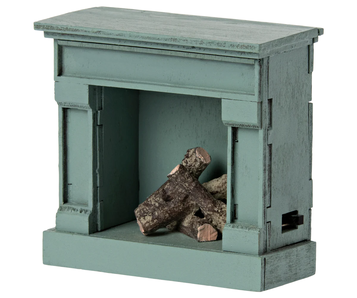 Maileg Miniature Fireplace Vintage Blue - Cheeky Junior