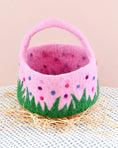 Load image into Gallery viewer, Tara Treasures Felt Pink Basket with Colourful Dots - Cheeky Junior
