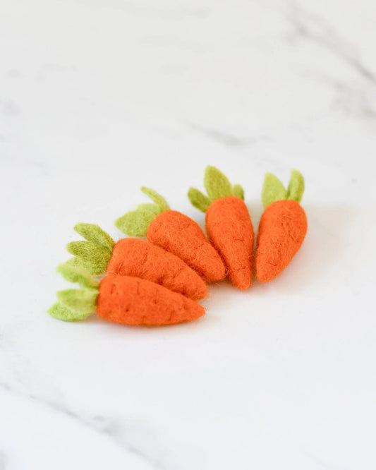 Tara Treasures Felt Carrots Set of 5 - Cheeky Junior