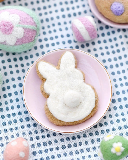 Tara Treasures Felt Easter Bunny Cookie (White, Pink and Mint) - Cheeky Junior
