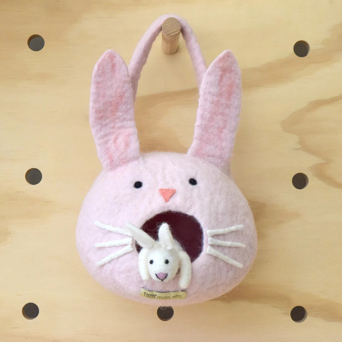 Tara Treasures Felt Rabbit House Bag with Rabbit Toy - Cheeky Junior