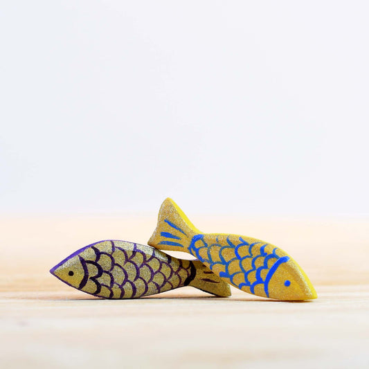 Bumbu Toys Trout Fish (Golden Blue and Golden Purple) - Cheeky Junior