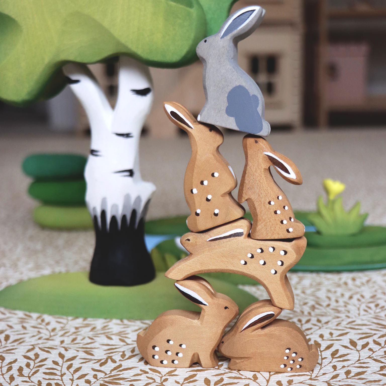 Bumbu Toys Rabbit (Careful, Perching, Curious,Running and Sitting) - Cheeky Junior